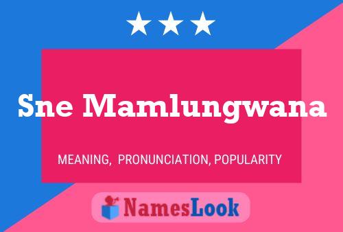 Sne Mamlungwana Name Poster