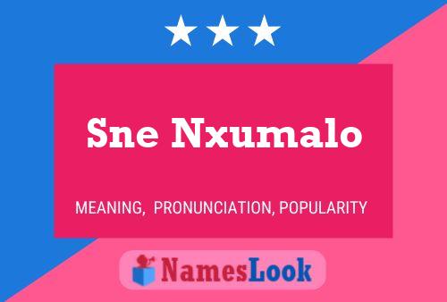 Sne Nxumalo Name Poster