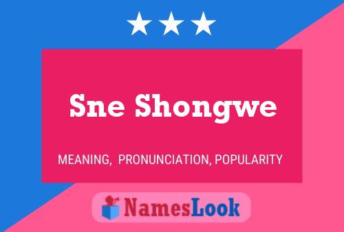 Sne Shongwe Name Poster