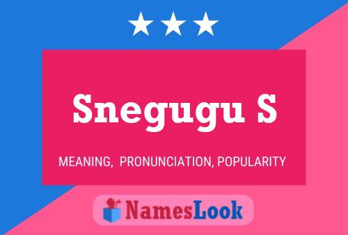 Snegugu S Name Poster