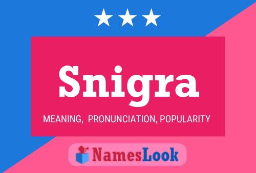 Snigra Name Poster