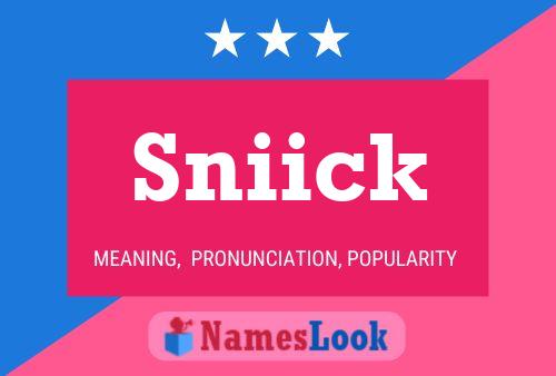 Sniick Name Poster