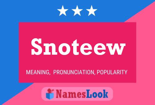 Snoteew Name Poster