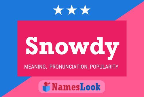 Snowdy Name Poster