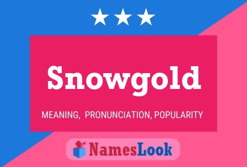 Snowgold Name Poster