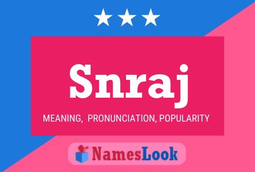 Snraj Name Poster