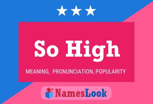 So High Name Poster