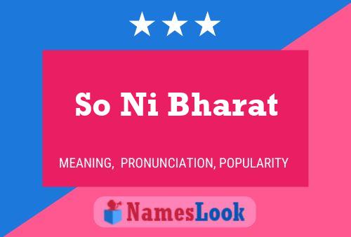 So Ni Bharat Name Poster