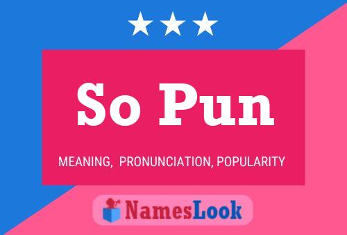 So Pun Name Poster