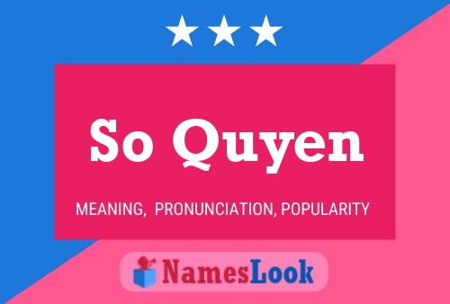 So Quyen Name Poster