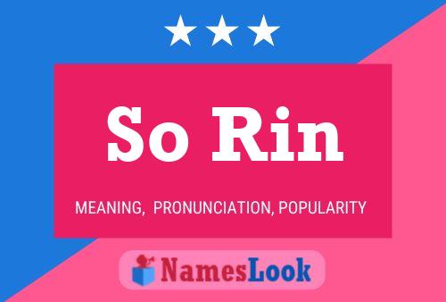 So Rin Name Poster