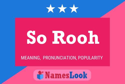 So Rooh Name Poster