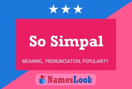 So Simpal Name Poster