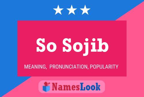 So Sojib Name Poster