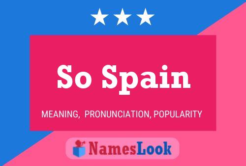 So Spain Name Poster