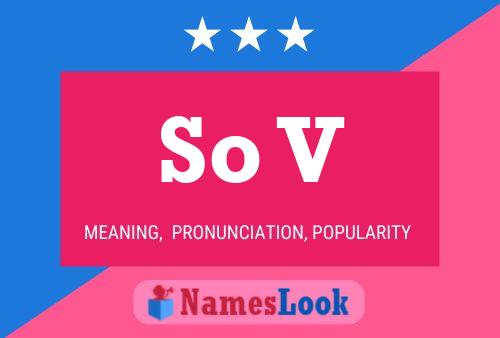 So V Name Poster