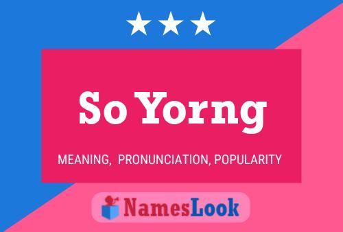 So Yorng Name Poster