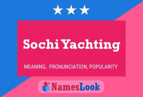 Sochi Yachting Name Poster