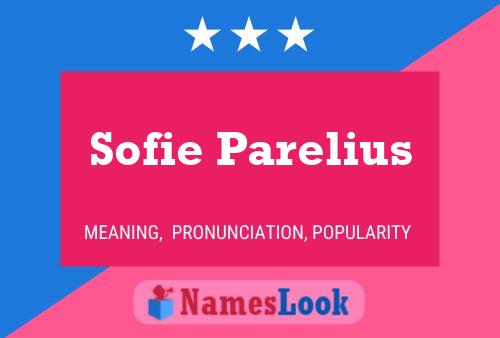 Sofie Parelius Name Poster