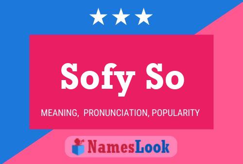 Sofy So Name Poster