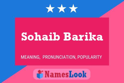 Sohaib Barika Name Poster