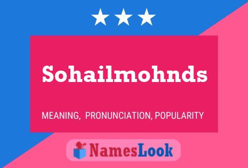 Sohailmohnds Name Poster