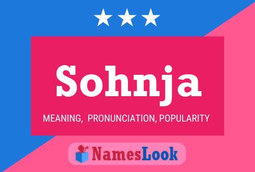 Sohnja Name Poster