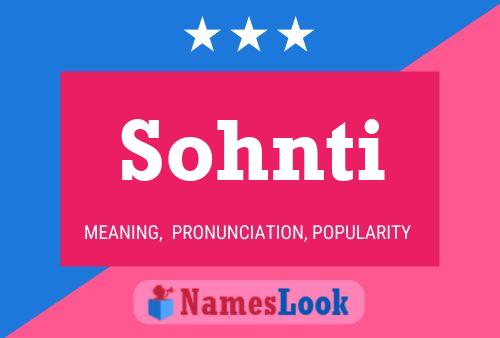 Sohnti Name Poster