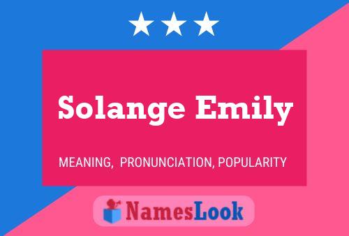 Solange Emily Name Poster