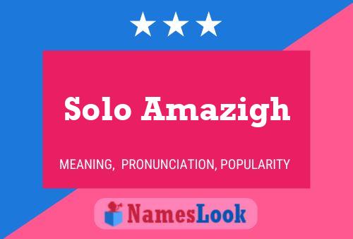 Solo Amazigh Name Poster