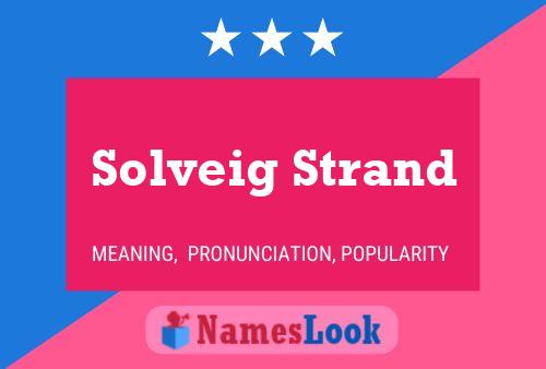 Solveig Strand Name Poster