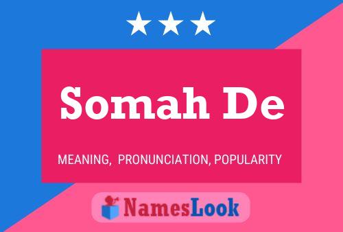 Somah De Name Poster