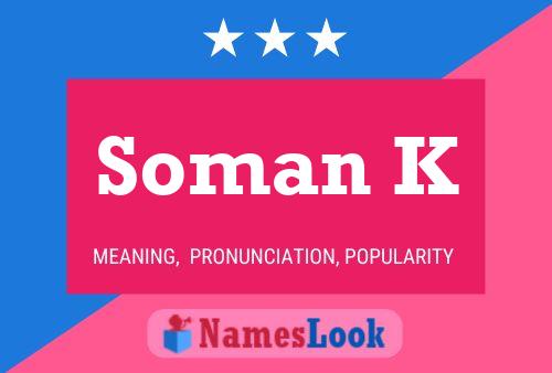 Soman K Name Poster