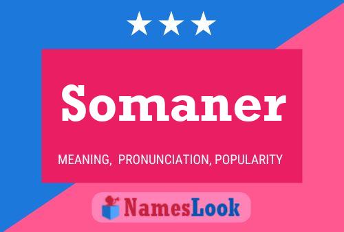 Somaner Name Poster