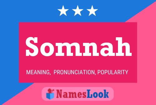 Somnah Name Poster