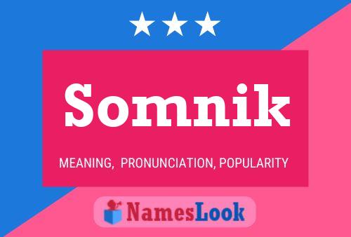 Somnik Name Poster