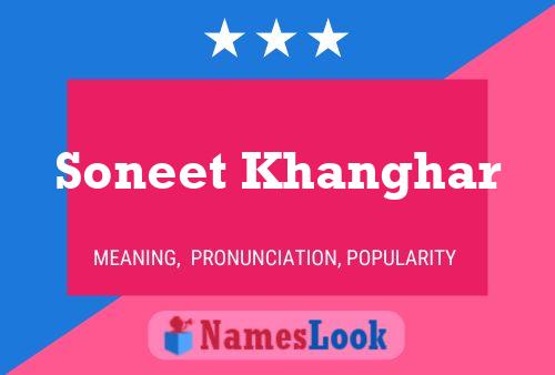 Soneet Khanghar Name Poster