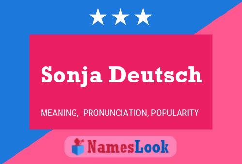 Sonja Deutsch Name Poster