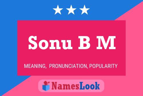 Sonu B M Name Poster