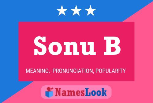 Sonu B Name Poster