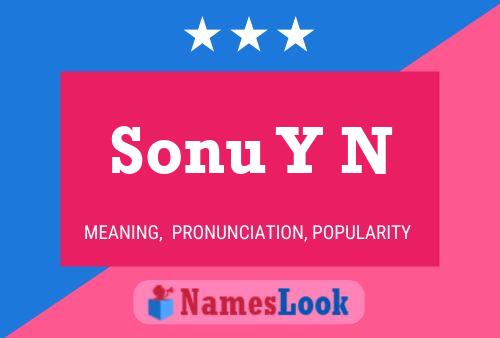 Sonu Y N Name Poster