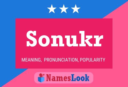 Sonukr Name Poster