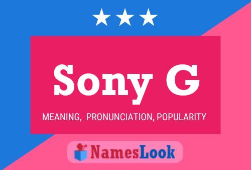 Sony G Name Poster