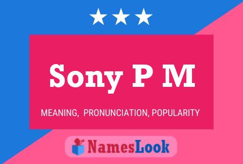 Sony P M Name Poster