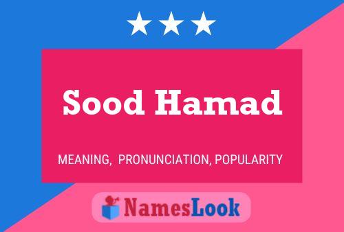 Sood Hamad Name Poster