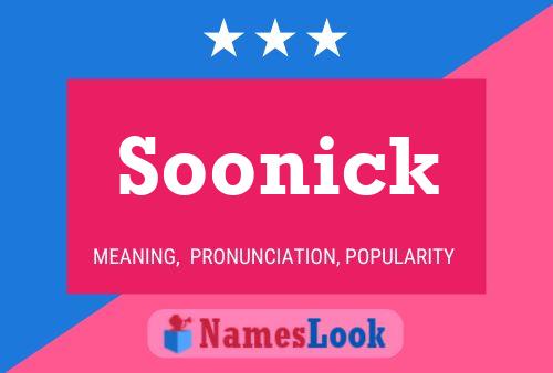 Soonick Name Poster