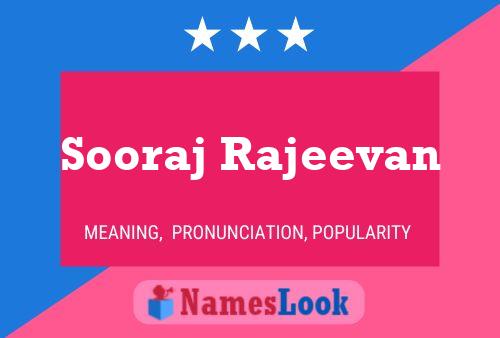 Sooraj Rajeevan Name Poster