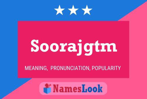 Soorajgtm Name Poster