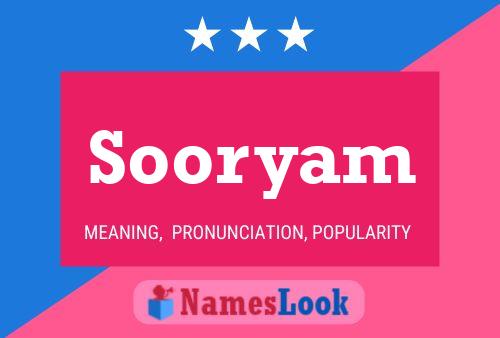 Sooryam Name Poster