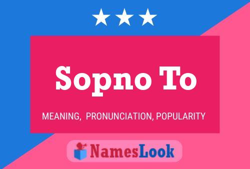 Sopno To Name Poster